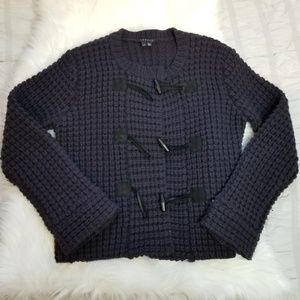 Theory Wool Cashmere Knit Toggle Cardigan